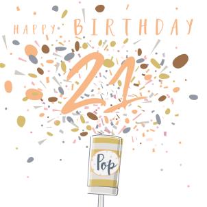 Happy Birthday Age Popper Card