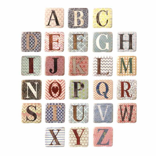 A-Z Alphabet Resin Coaster