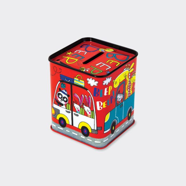 Beep Beep Cars Money Box-Back