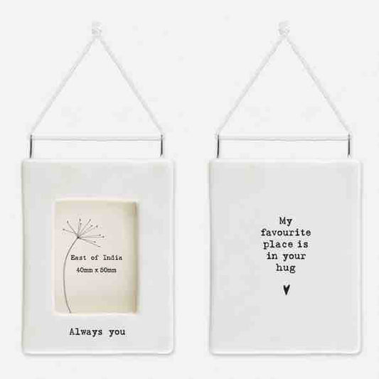 East of India 'Always You' Porcelain Hanging Frame 2