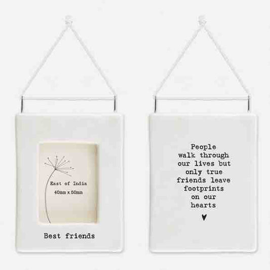 East of India 'Best Friends' Porcelain Hanging Frame 2