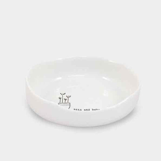 East of India Bits & Bobs Porcelain Trinket Dish Side