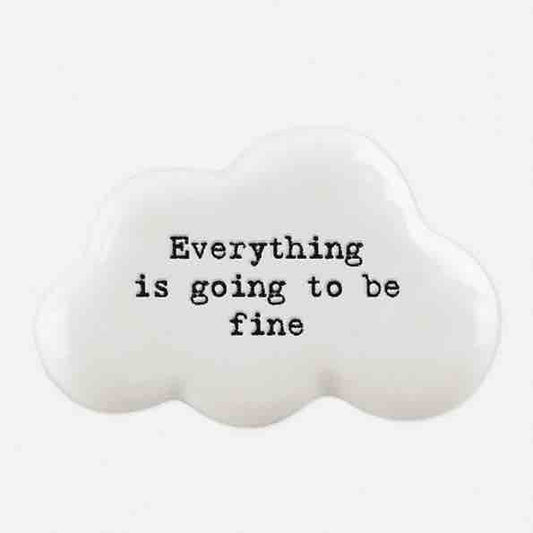 East of India 'Everything' Porcelain Cloud Token