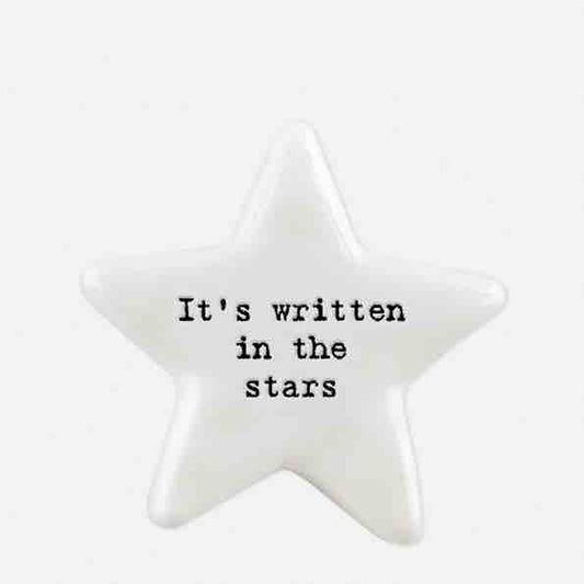 East of India 'It's Written In The Stars' Porcelain Star Token