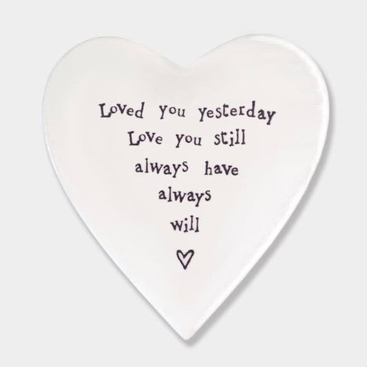 East of India Love Always Porcelain Heart Coaster 2