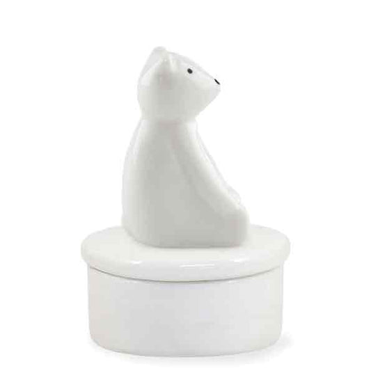 East of India Porcelain Bear Trinket Pot 2