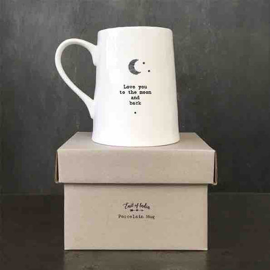 East of India Porcelain Mug - Love You To The Moon 2