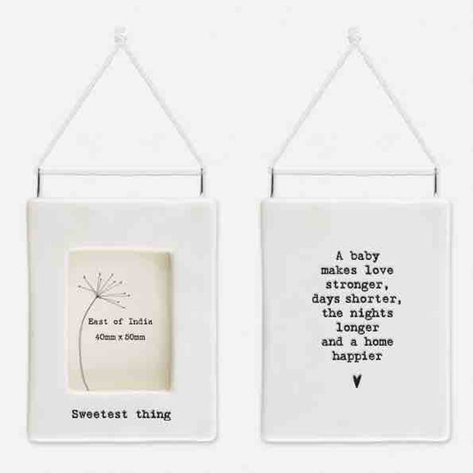 East of India 'Sweetest Thing' Porcelain Hanging Frame 2