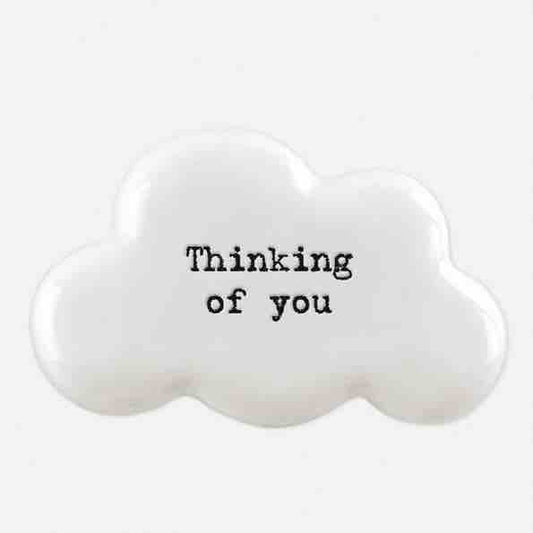 East of India 'Thinking of You' Porcelain Cloud Token