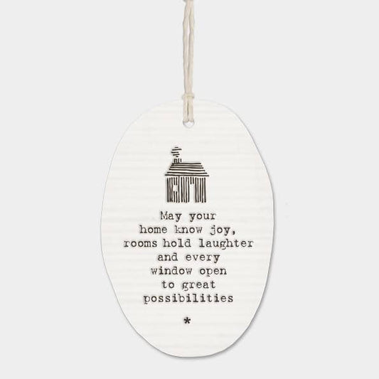 East of India Your Home Porcelain Oval White