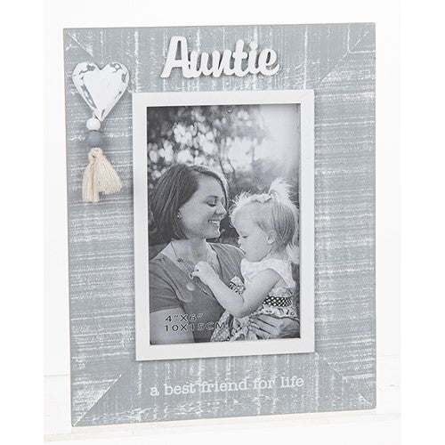 Cool Grey Tassel Frame Auntie