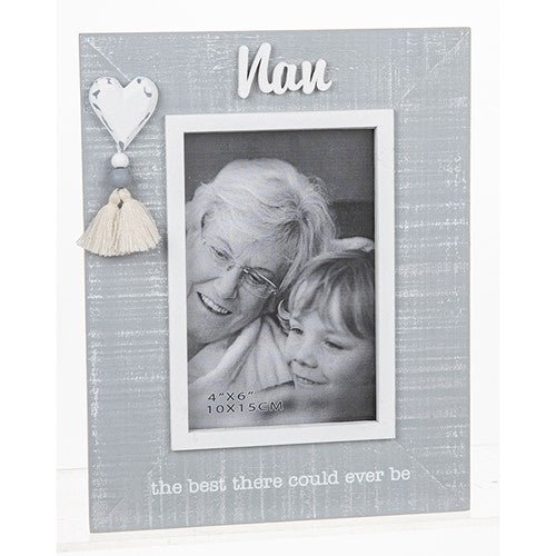 Cool Grey Tassel Frame Nan