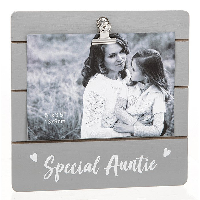 Special Auntie Grey Cutie Clip Photo Frame