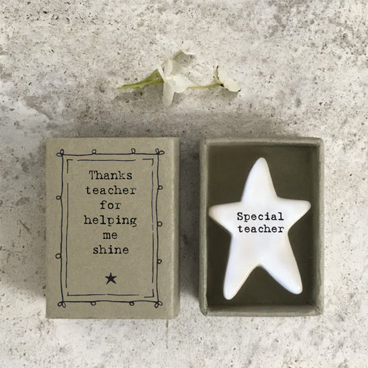 East of India Match Box - Thanks Teacher