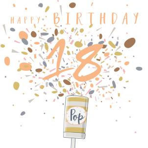 Happy Birthday Age Popper Card
