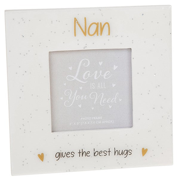 Glitter Words Frame 3x3 Nan