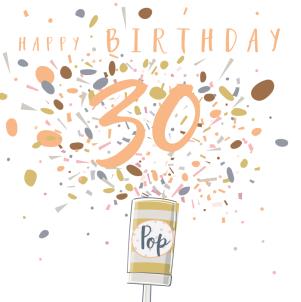 Happy Birthday Age Popper Card