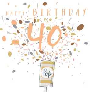 Happy Birthday Age Popper Card