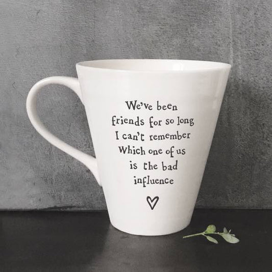East Of India Bad Influence Porcelain Mug