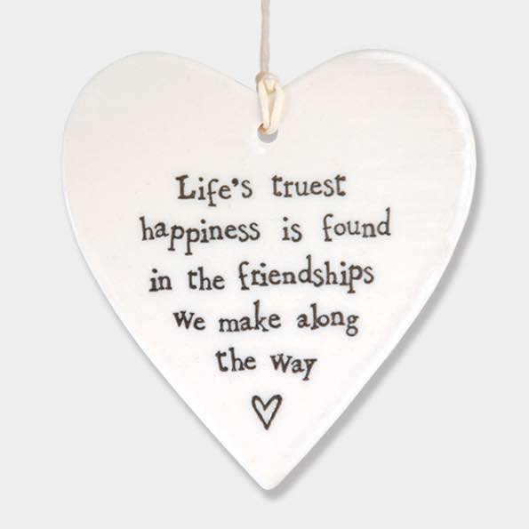 East Of India Life's Happiness Porcelain Heart 3