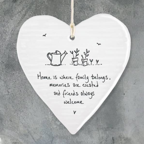East Of India Family Belongs Porcelain Heart