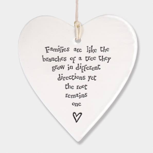 East Of India Family Tree Porcelain Heart 3
