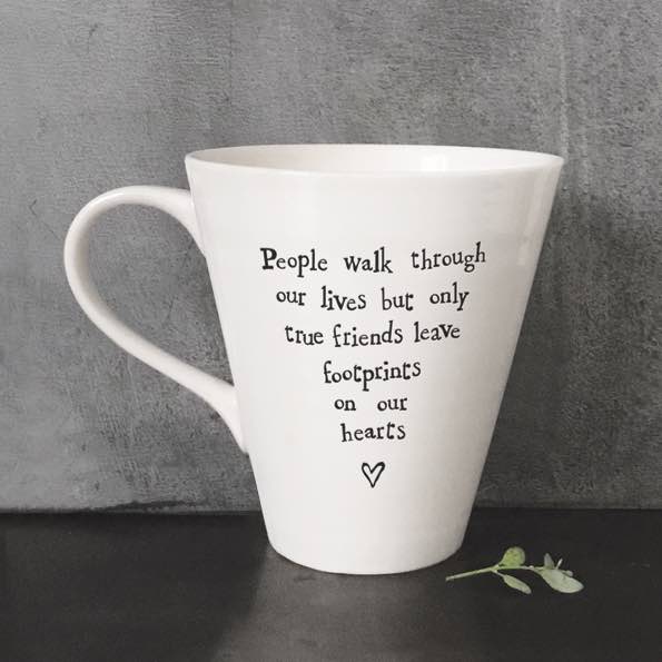 East Of India Footprints Porcelain Mug