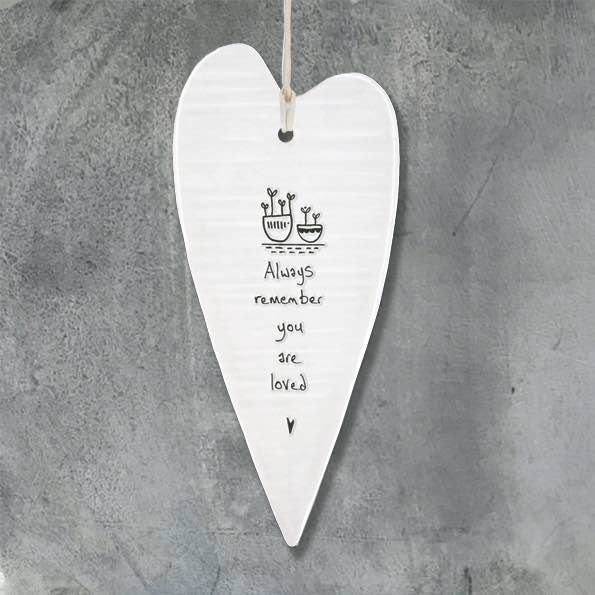 East Of India Freind Always Remember Elegant Porcelain Heart