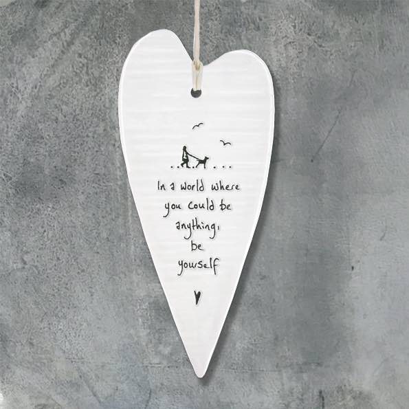 East Of India Freind be Anything Elegant Porcelain Heart
