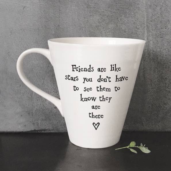 East Of India Friends Like Stars Porcelain Mug