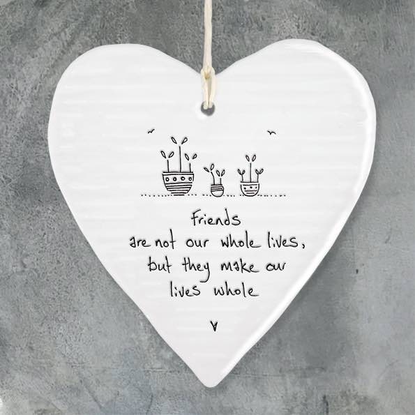East Of India Friends Make Porcelain Heart