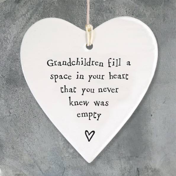 East Of India Grandchildren Porcelain Heart