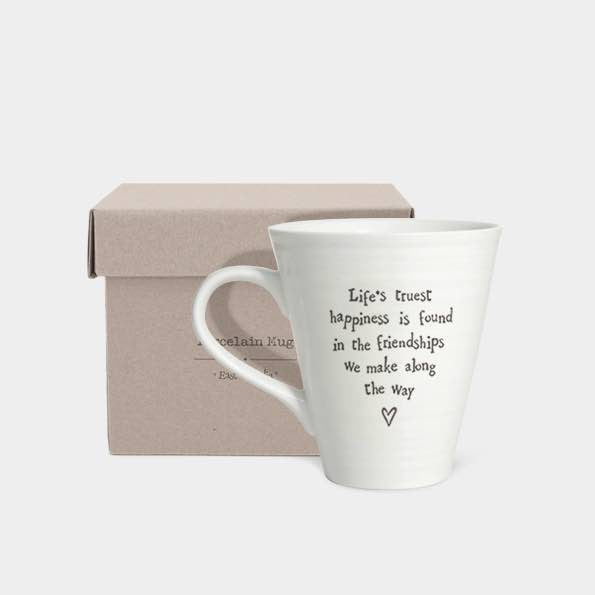 East Of India Life's Happiness Porcelain Mug2