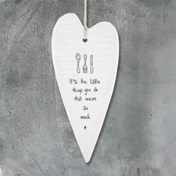 East Of India Little Things Elegant Porcelain Heart