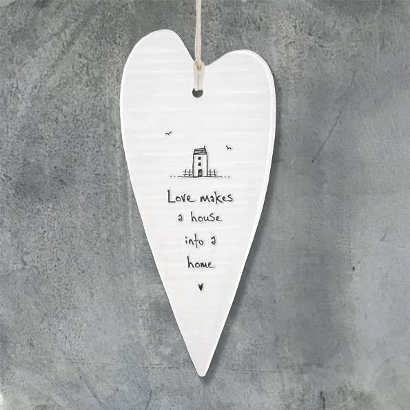 East Of India Love Makes Elegant Porcelain Heart