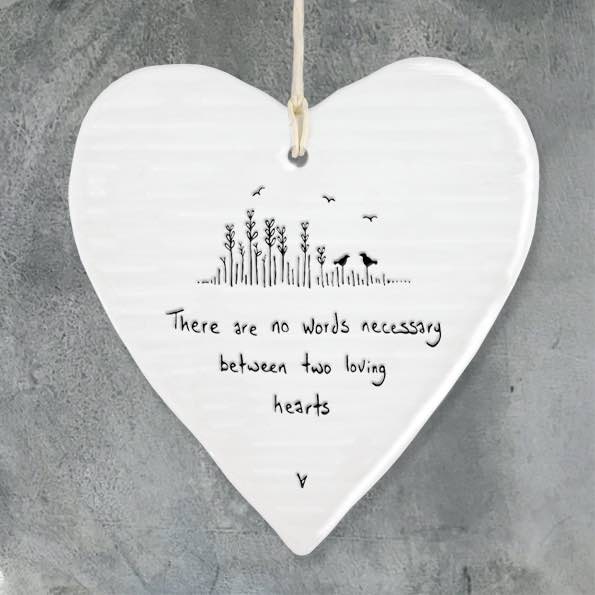 East Of India Loving Hearts Porcelain Heart