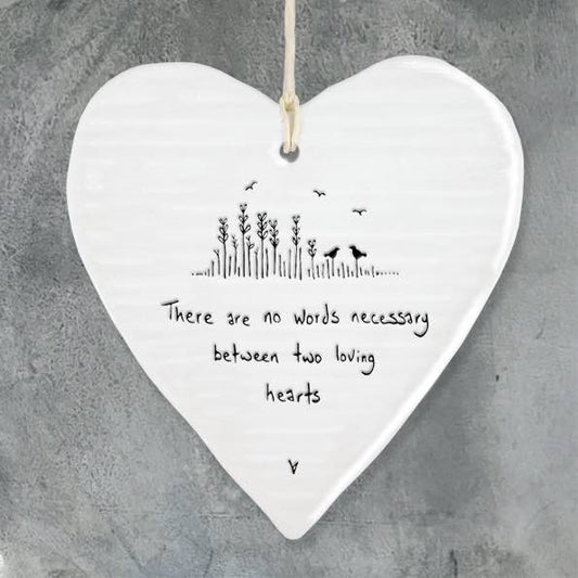 East Of India Loving Hearts Porcelain Heart