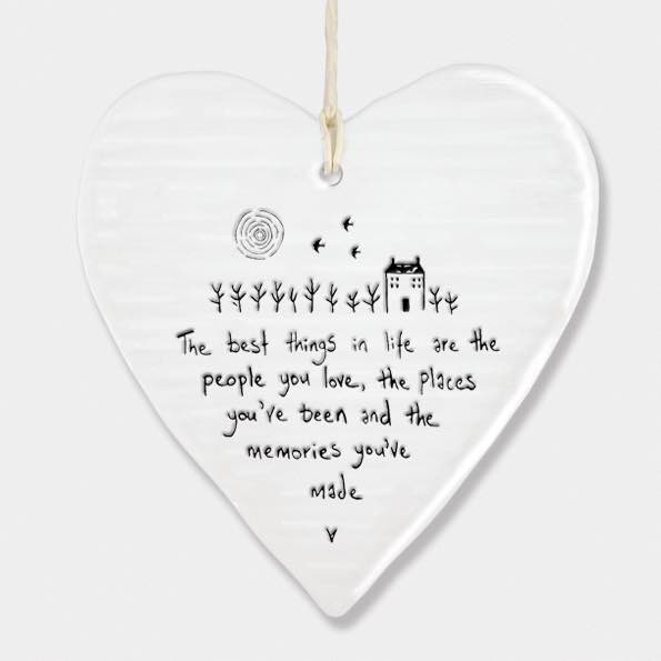 East Of India People Places Memories Porcelain Heart White