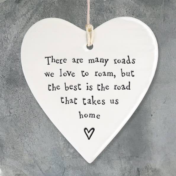 East Of India Road Home Porcelain Heart