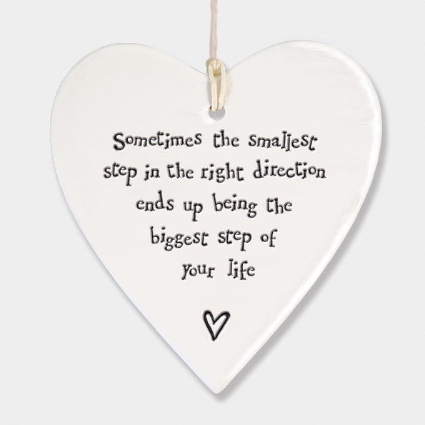 East Of India Smallest Step Porcelain Heart 2
