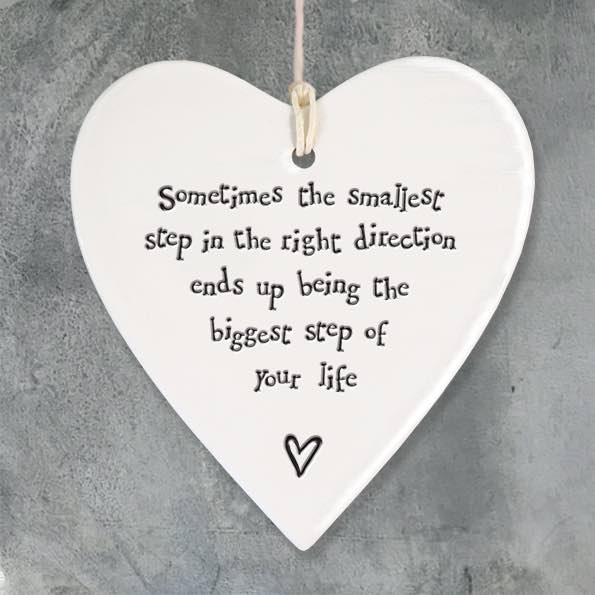 East Of India Smallest Step Porcelain Heart