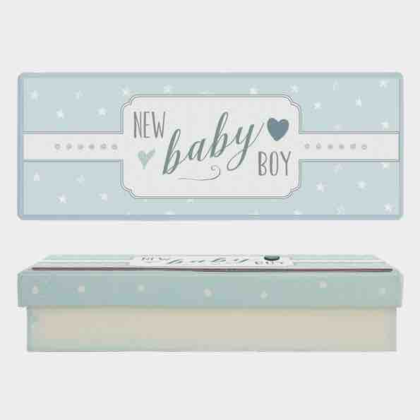 East of India Baby Boy Keepsake Box White