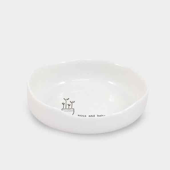 East of India Bits & Bobs Porcelain Trinket Dish Side
