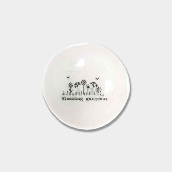 East of India Blooming Gorgeous Small Porcelain Bowl White