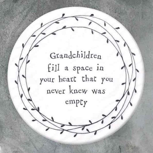 East of India Grandchildren Porcelain Leaf Coaster