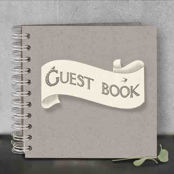 East of India Guest Book Ribbon Book