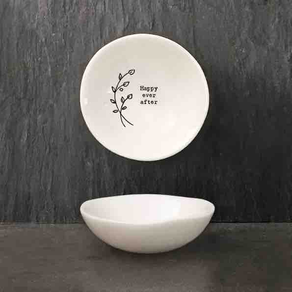 East of India 'Happy Ever After' Small Porcelain Bowl