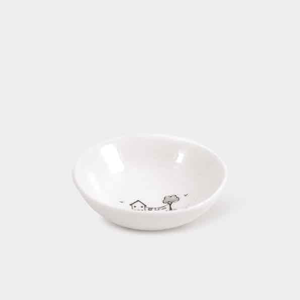 East of India Home Sweet Home Porcelain Trinket Bowl Side