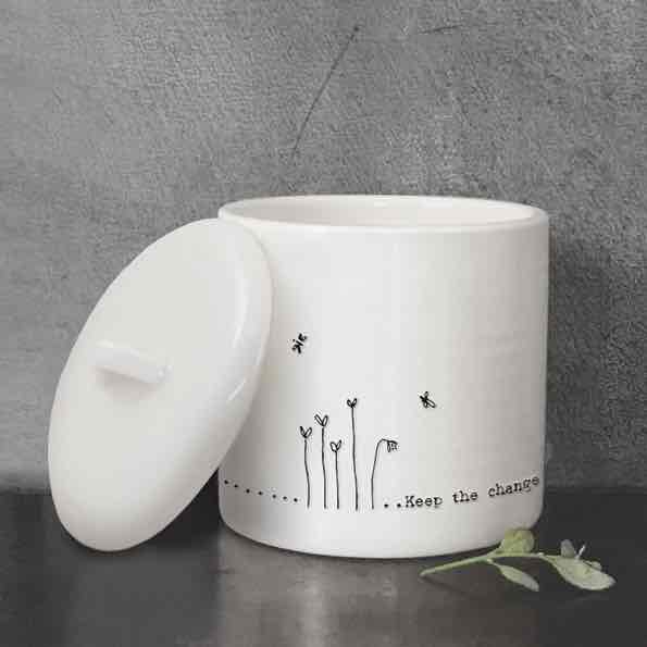 East of India Keep The Change Lidded Porcelain Pot