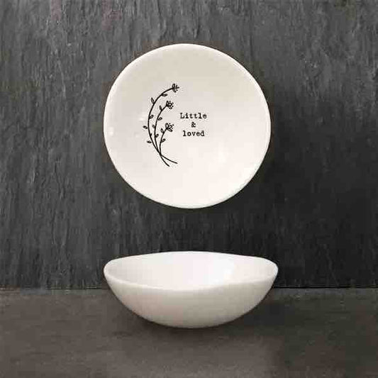 East of India 'Little and Loved' Small Porcelain Bowl